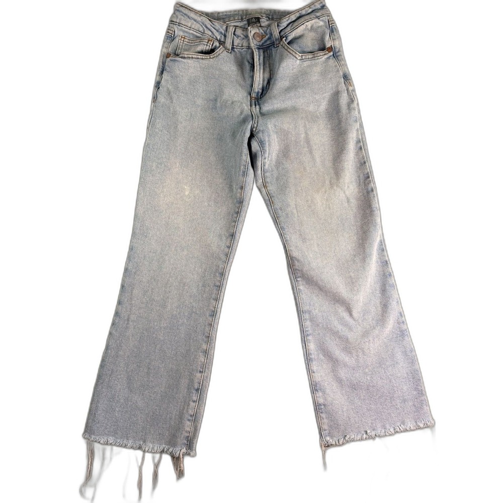 Levi's Light Blue Flare Jeans with Frayed Hem